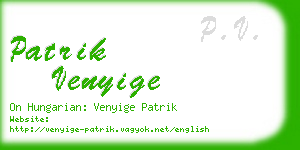 patrik venyige business card